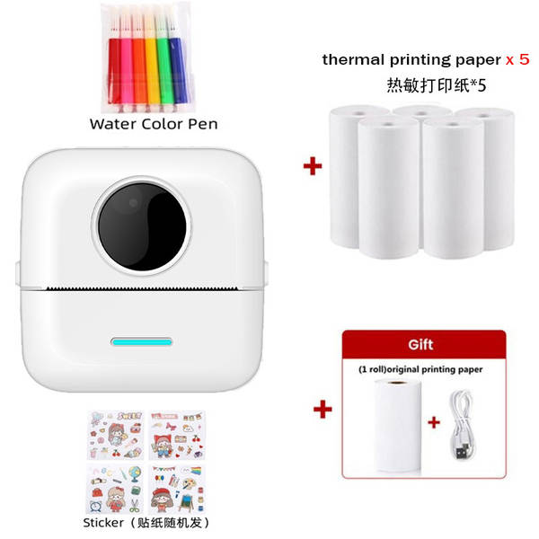 Mini impressora sem fio sem fio de venda quente transfronteiriça celular inteligente sem tinta Bluetooth impressora de fotos domésticas de pequeno porte