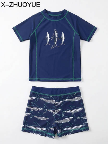 Conjunto de bermuda de natação para menino
