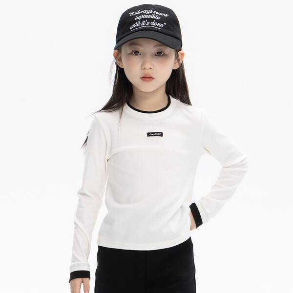 Crianças 5A Antimicrobial T-Shirt T-Shirt 2025 Outono Novo Miu Cadeia de Mulheres Lesser Movimento Resiliência T-Shirt