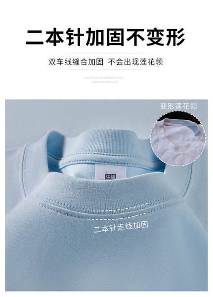T-shirt masculino com mangas curtas e pesadas de algodão puro 230 gramas Jovens com mangas redondas de roupa de roupa pura