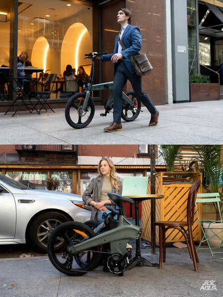Grande Peixe Fonte Transfronteiriço bicicleta elétrica duas rodas dobrável leve transmissão de velocidade masculina e feminina passo a passo de lazer moda