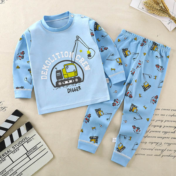 Conjunto de pijama de algodão para crianças