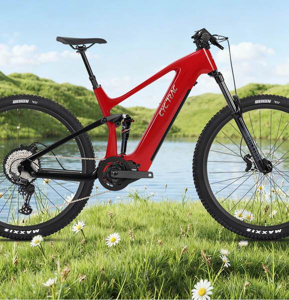 EM10 elétrico assistido bicicleta de montanha de cauda macia carroçaria de fibra de carbono M510 motor intermediário de oito lados para evitar o sismo em todo o campo