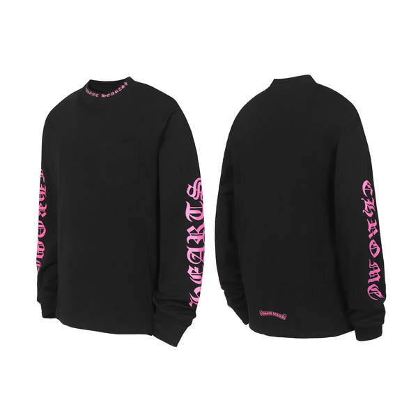 T-shirt correto cross-border Chrome Heart de alta qualidade dupla de algodão puro para homens e mulheres