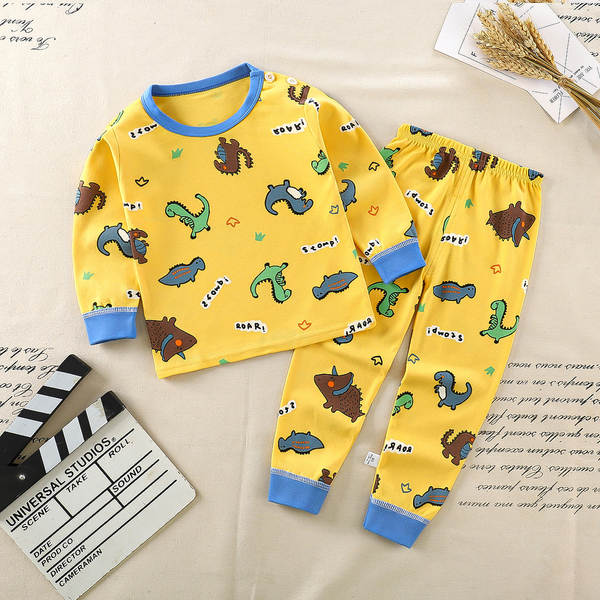 Conjunto de pijama de algodão para crianças