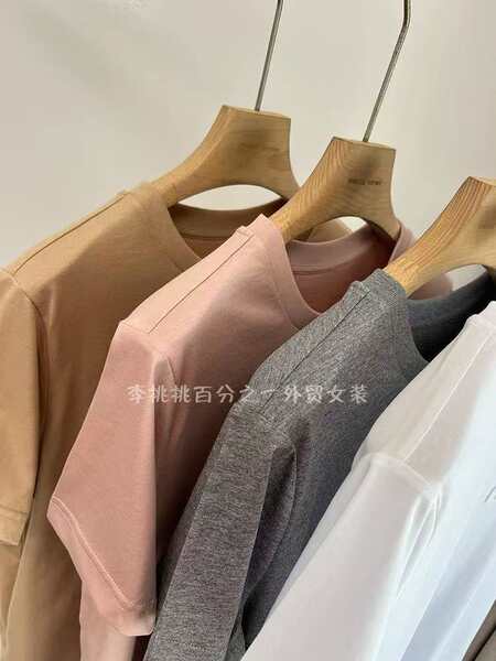 100 caroço algodão miu estilo original letra pura adesivo simples pulseira curta luva casual T-shirt na roupa feminina