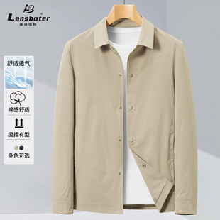 Casaco de lã masculino longo