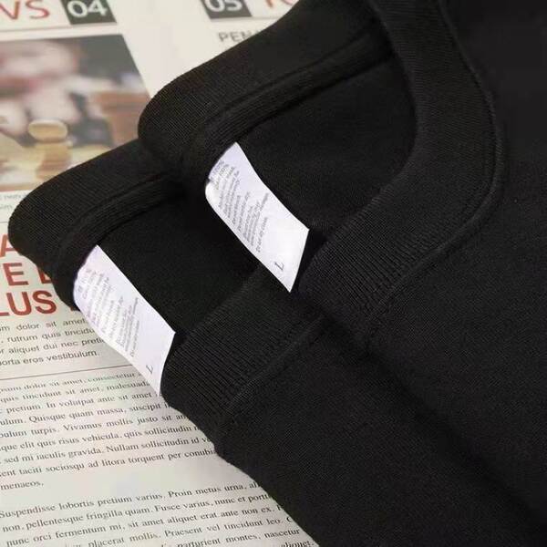 300 gramas de outono de Xinjiang limpeza de algodão puro pesado corda redonda corda comprida pura t-shirt solto dentro de uma camisa