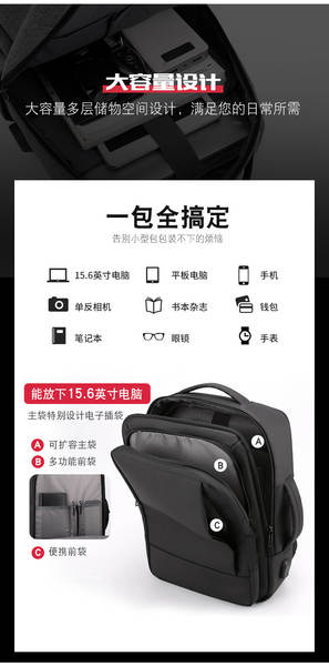 Mochila Masculina Expansível