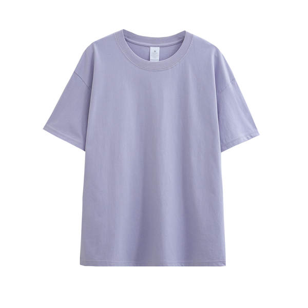 Novo peso pesado de 230 gramas algodão puro branco pano de pano curto T-shirt feminino folheto semi-lençado camiseta masculina por atacado