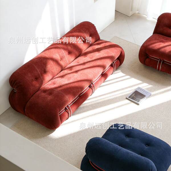 Cadeira de sofá de repouso contemporânea simples para cavalos designers estilo de sala de estar direto sofá de aço dentado sofá