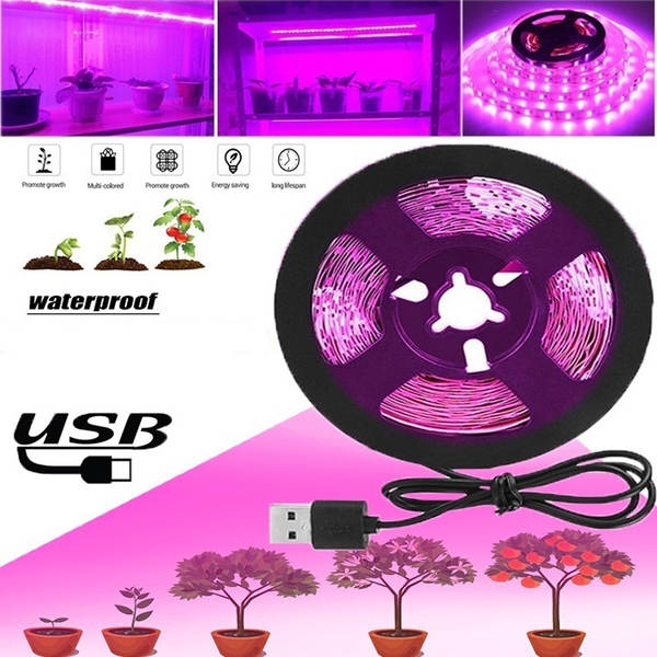 Luz transfronteiriça de crescimento de plantas USB 5V2835LDE todo o espectro impermeável luz de plantas vermelho-azul espectro de iluminação complexa