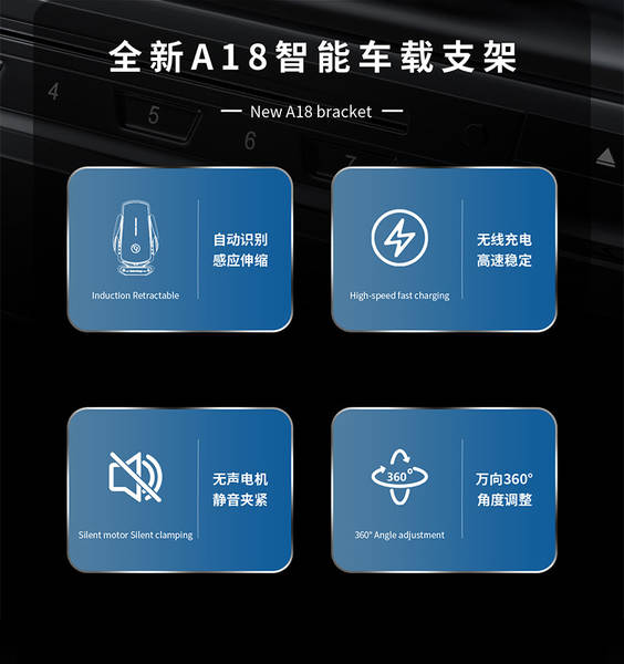 A18 Car Navigation Vehicle Cell Phone Charging Charging Charging Inteligente