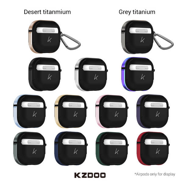 KZDOO para AirPods Pro2Pods4 Apple Bluetooth Headset Cave de proteção de metal Crashguard