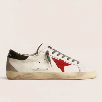 Sapato casual branco de couro
