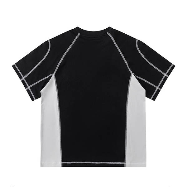 T-shirt de verão de 2026 para homens de pulso curto americano T-shirt esportivo hiphop para homens de pulso curto
