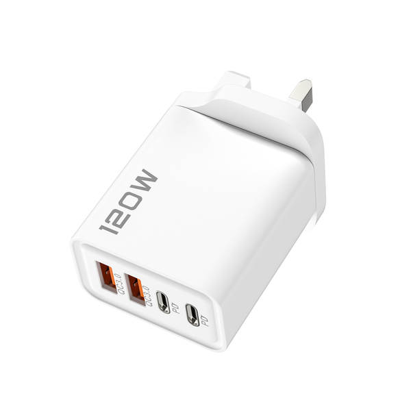 120W Duplo PD + Duplo Carregador USB 5V2A12W para Apple Huawei Smartphone Duplo Tipo Cabeça de Carregador