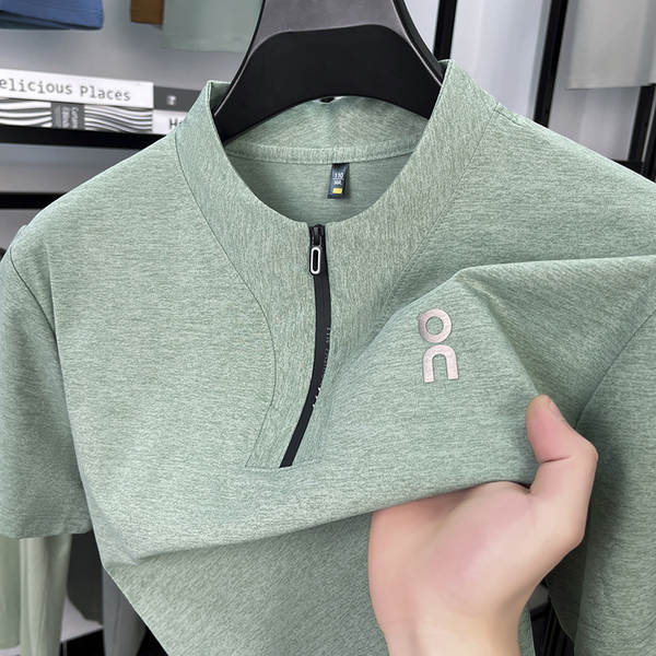Novas roupas de verão masculinas de couro curto para homens T-shirts de couro curto para homens T-shirts de sexo masculino