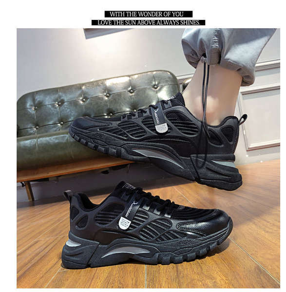 Sapatos masculinos transfronteiriços a granel de outono a vapor de ar de fundo escuro e branco Sapatos masculinos a vapor de fundo alto e baixo