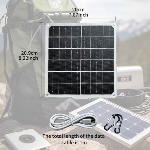 Telemóvel Solar Charging Panel 3w 5v Carregador solar portátil ao ar livre Pequeno painel solar fotovoltaico