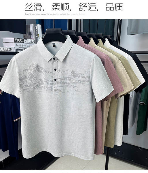 Nova camisa de gelo de verão para homens T-shirts masculinos T-shirts masculinos T-shirts masculinos