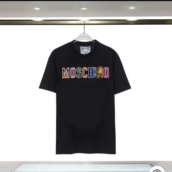 Versão correta 2025 Moody's Moss Pequeno Urso Impressão Logo Coroa Coroa Curta T-Shirt Homem Novo Modelo