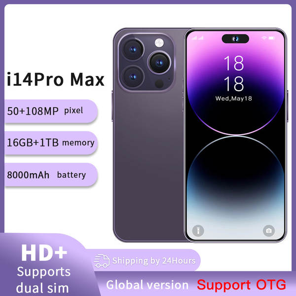 4G smartphone transfronteiriço i14promax 3+64 grande ecrã de 6,8 polegadas OTG carregamento rápido comércio exterior