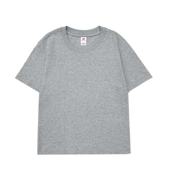 Camiseta de algodão puro para crianças 220 gramas de algodão personalizado padrão de logotipo para crianças vestido de verão para o comércio exterior