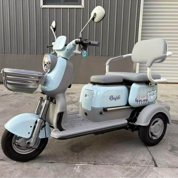 Novo veículo elétrico de três rodas para adultos para transportar crianças e idosos de duas rodas