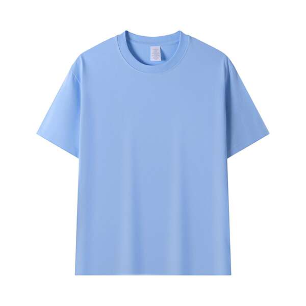 Americano de 230 gramas de peso de algodão puro sem costura de barril de tecido de mangas curtas T-shirts de cor limpa de cor limpa de camisa branca embrulhada
