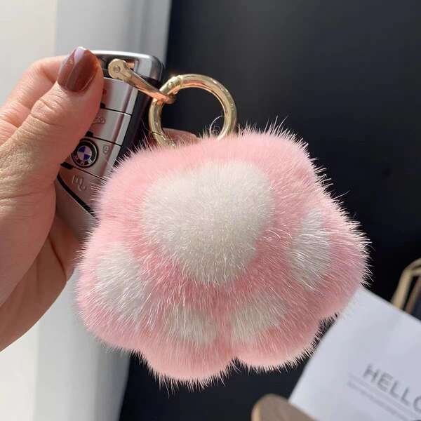 Pulseira de Pelúcia com Forma de Pata de Gato