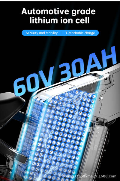 3000W/60V/30AH/85KM/H Baterias para bicicletas de montanha elétricas