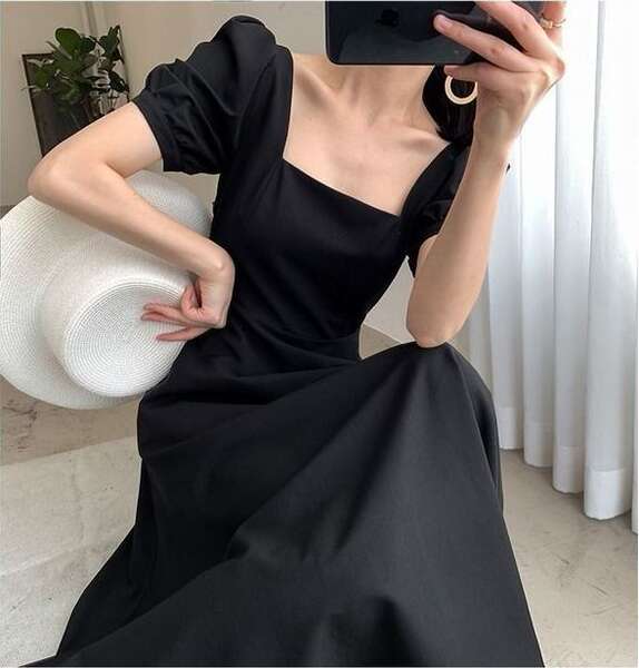 Vestido preto longo hebem
