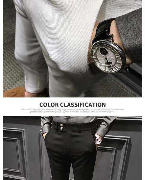 Calça social masculina reta