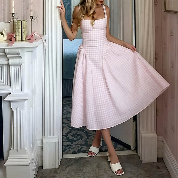 2026 Verão Novo Transfronteiriço Europeu e Americano Roupa de Mulher de Comércio Exterior Roupa de Mulher Francesa de vestido sem mangas