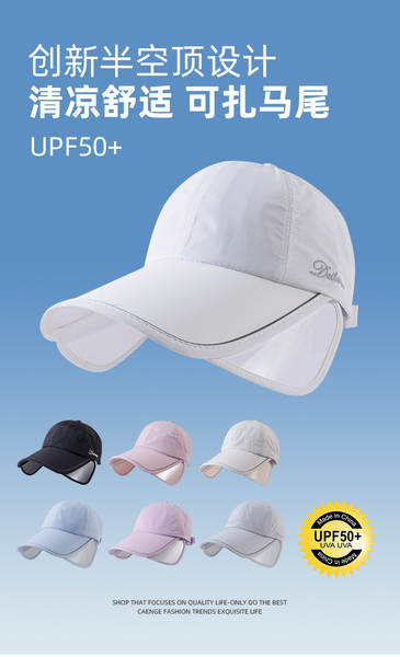 Chapéu de sol feminino com aba larga