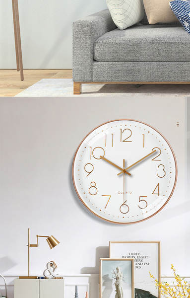 Relógio circular de 12 polegadas simples pendurar relógio sala de estar sensível avançado casa dormitório relógio pendurar decoração de parede relógio atacado