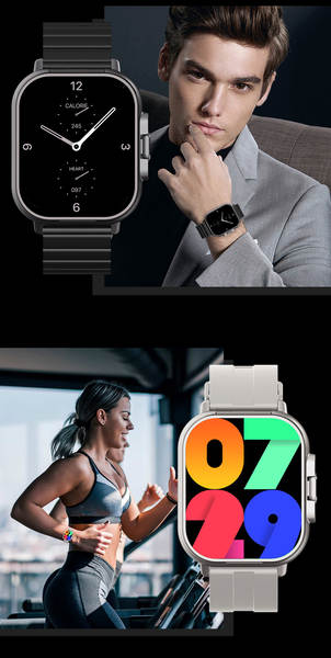 Relógio inteligente transfronteiriço D8 tws dois em um fones de ouvido Bluetooth de 2 polegadas de tela cheia de toque para chamadas de movimento musical