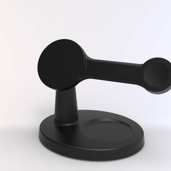 Novo modelo transfronteiriço de 15W imersão magnética de três em um carregador sem fio de mesa de carregamento rápido com suporte para fones de ouvido de relógio móvel