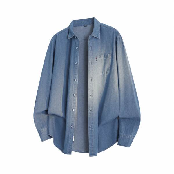 Transfronteiriço puramente homem camisa de pulseira outono novo cowboy cabelo solto casaco casual masculino masculino