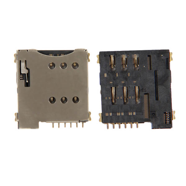 Fabricante fornece cartão micro SIM Pequeno cartão SIM auto-imóvel 6P cartão celular conector de cartão SIM
