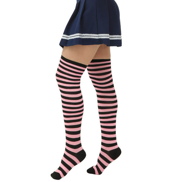 Meias Longas Femininas Azul e Branco
