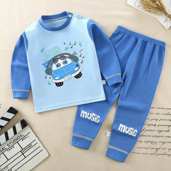 Conjunto de pijama de algodão para crianças