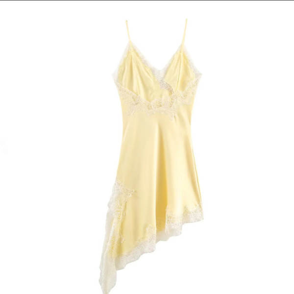 Comércio Exterior Transfronteiriço 2025 União Européia Roupas femininas de moda temperamento sexy raso não-asimétrica vestido de casaco 5919200