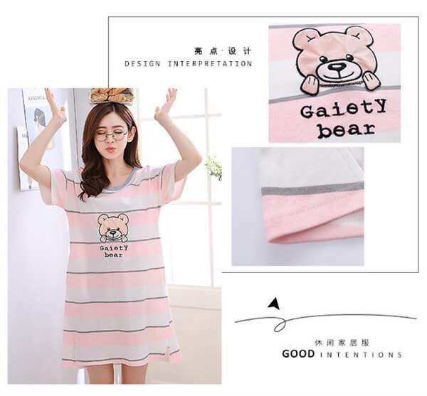 Vestido de dormir feminino de verão