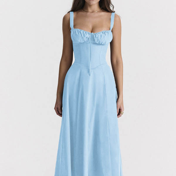 2026 Verão Novo Transfronteiriço Europeu e Americano Roupa de Mulher de Comércio Exterior Roupa de Mulher Francesa de vestido sem mangas