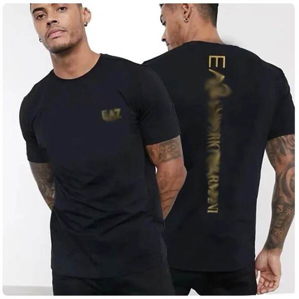 Camiseta Masculina Curta de Algodão