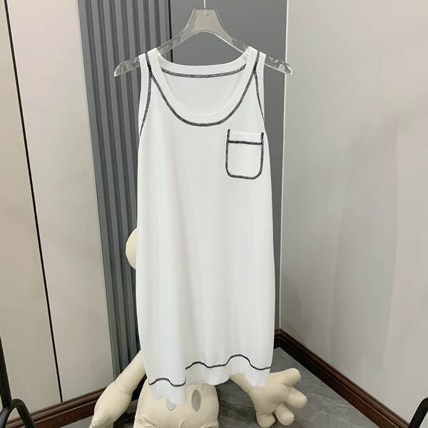 Vestido de gatinho sem mangas para as mulheres no verão de 23