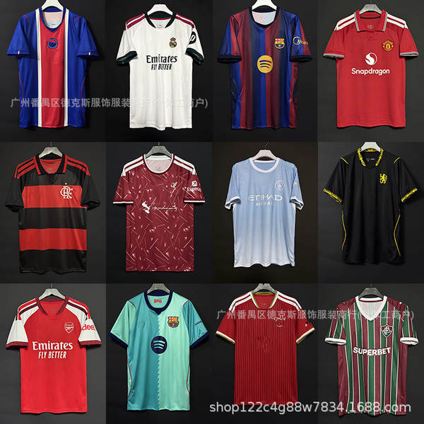 2627 Vestido de futebol Paris Real Arsenal Liverpool Chelsea Juventus Manchester United Flamengo City Shirt