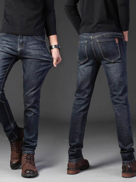 Fabricante de vendas diretas de jeans fina de verão de 2026 para homens de calça reta corpos flexíveis calças de lazer para homens jovens calças